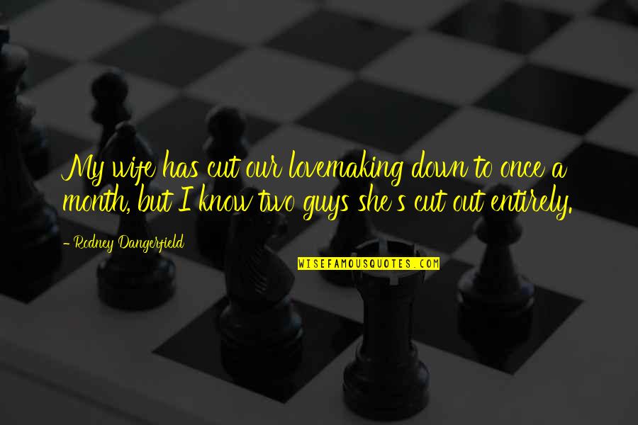 Ibroker Quotes By Rodney Dangerfield: My wife has cut our lovemaking down to Ibroker Quotes By Rodney Dangerfield: My wife has cut our lovemaking down to