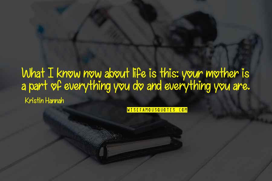 Icarly Spencer Shay Quotes By Kristin Hannah: What I know now about life is this: