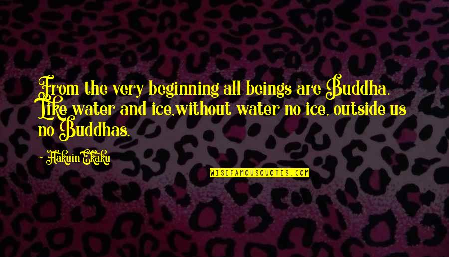 Ice And Water Quotes By Hakuin Ekaku: From the very beginning all beings are Buddha.