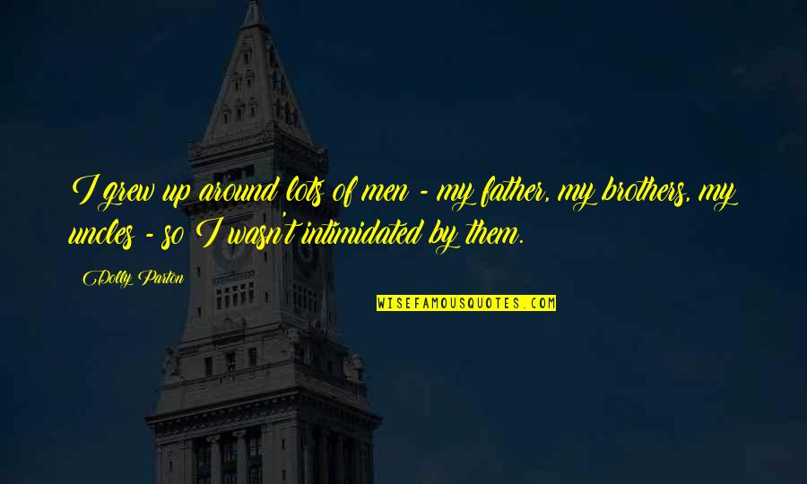 Ice Balls Gif Quotes By Dolly Parton: I grew up around lots of men - Ice Balls Gif Quotes By Dolly Parton: I grew up around lots of men -