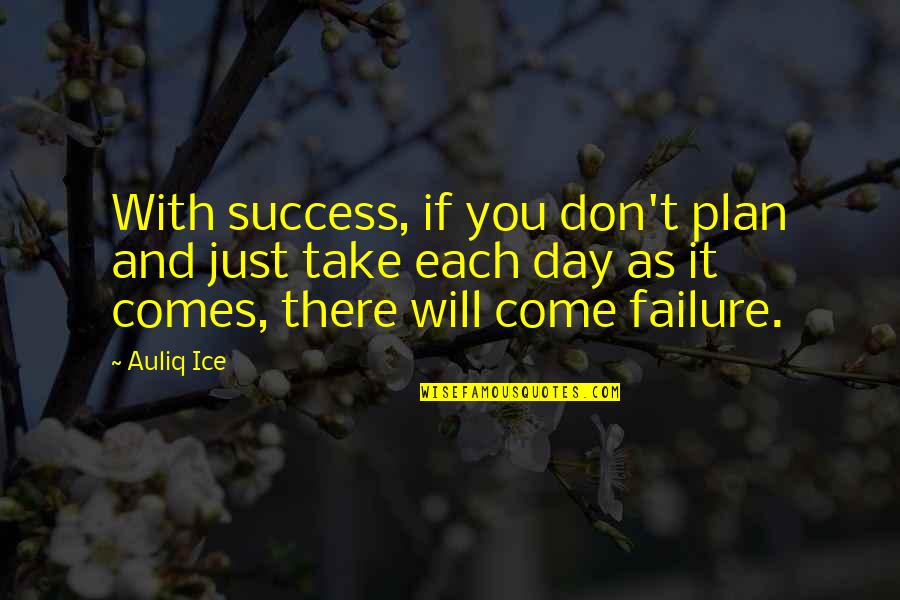 Ice T Quotes By Auliq Ice: With success, if you don't plan and just
