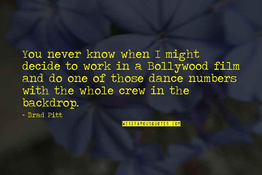 Icebergs Quotes By Brad Pitt: You never know when I might decide to