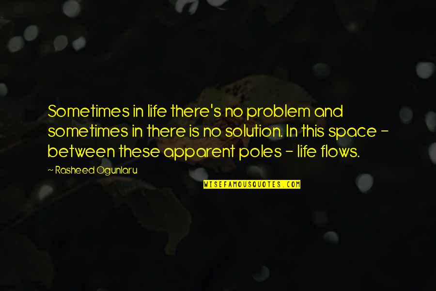 Icewing Sandwing Quotes By Rasheed Ogunlaru: Sometimes in life there's no problem and sometimes