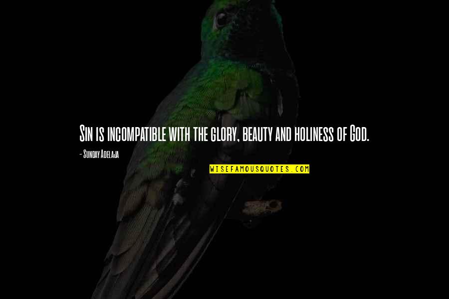Ichimura At Uchu Quotes By Sunday Adelaja: Sin is incompatible with the glory, beauty and