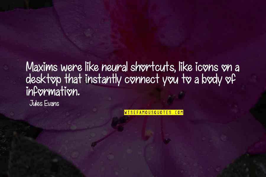 Icons Quotes And Quotes By Jules Evans: Maxims were like neural shortcuts, like icons on