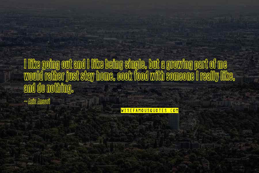 I'd Rather Be Single Quotes By Aziz Ansari: I like going out and I like being