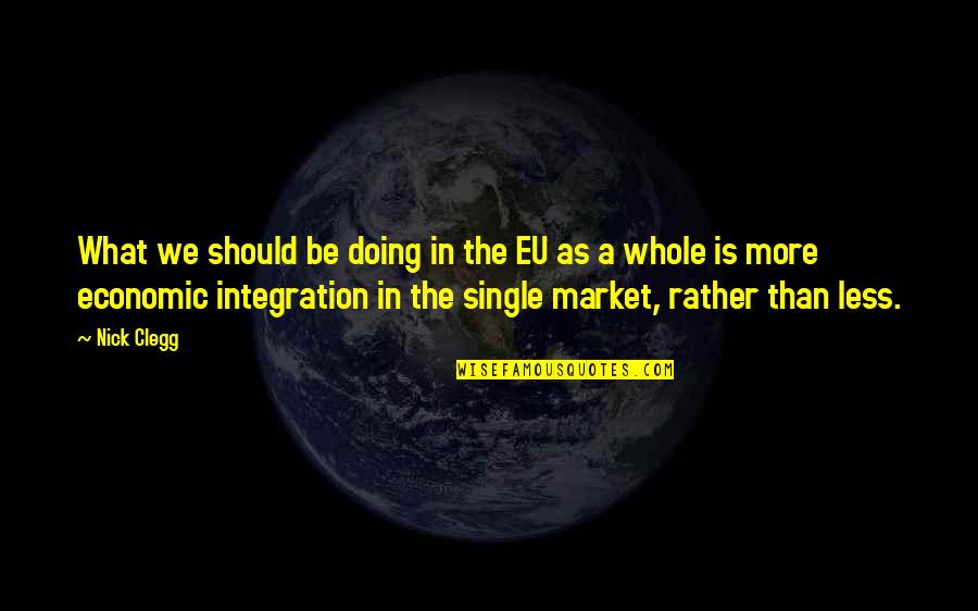 I'd Rather Single Than Quotes By Nick Clegg: What we should be doing in the EU