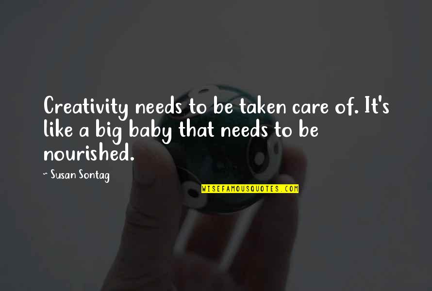 Idanis Berrios Quotes By Susan Sontag: Creativity needs to be taken care of. It's Idanis Berrios Quotes By Susan Sontag: Creativity needs to be taken care of. It's