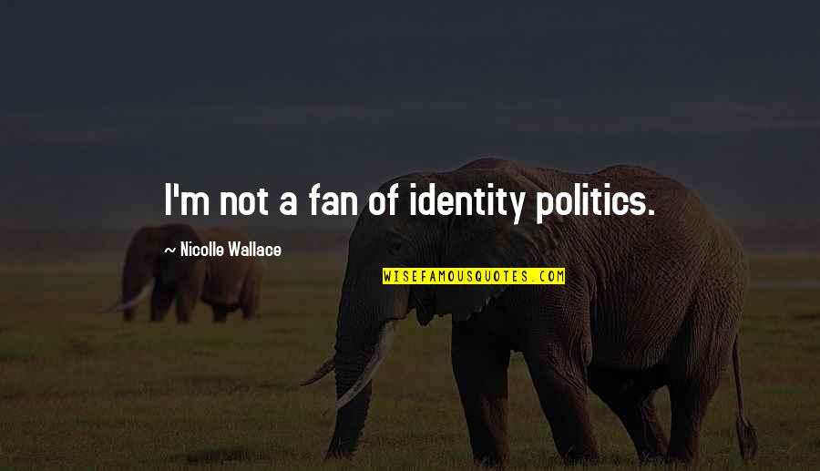 Idarac Quotes By Nicolle Wallace: I'm not a fan of identity politics. Idarac Quotes By Nicolle Wallace: I'm not a fan of identity politics.