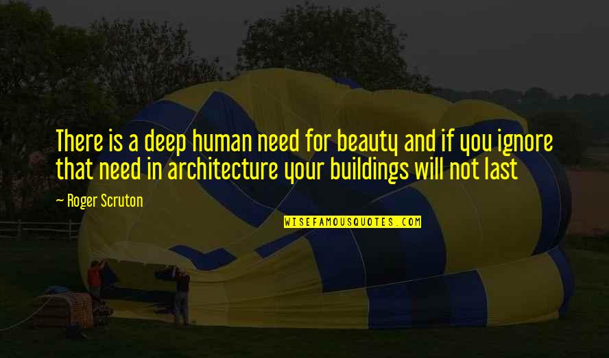 Idea Stealers Quotes By Roger Scruton: There is a deep human need for beauty