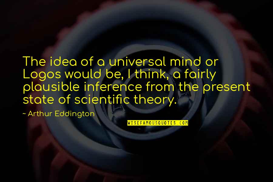 Idea Theory Quotes By Arthur Eddington: The idea of a universal mind or Logos