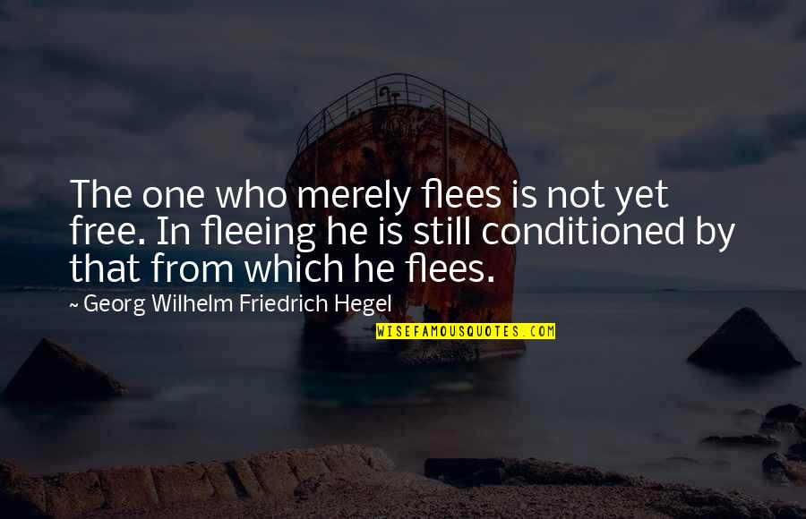 Idealism Quotes By Georg Wilhelm Friedrich Hegel: The one who merely flees is not yet Idealism Quotes By Georg Wilhelm Friedrich Hegel: The one who merely flees is not yet