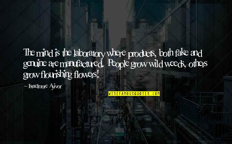 Ideas And Flowers Quotes By Israelmore Ayivor: The mind is the laboratory where products, both Ideas And Flowers Quotes By Israelmore Ayivor: The mind is the laboratory where products, both