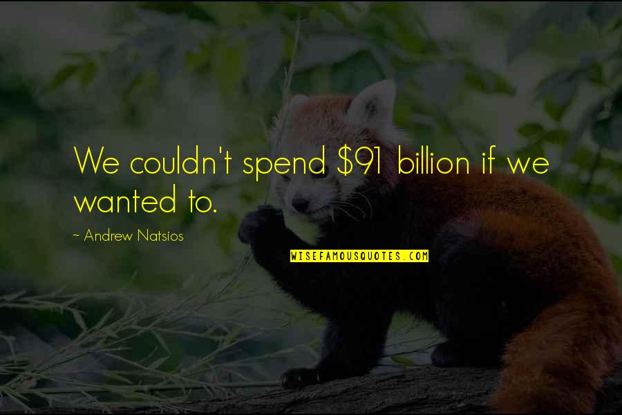 Ideas That Fly Forever Quotes By Andrew Natsios: We couldn't spend $91 billion if we wanted