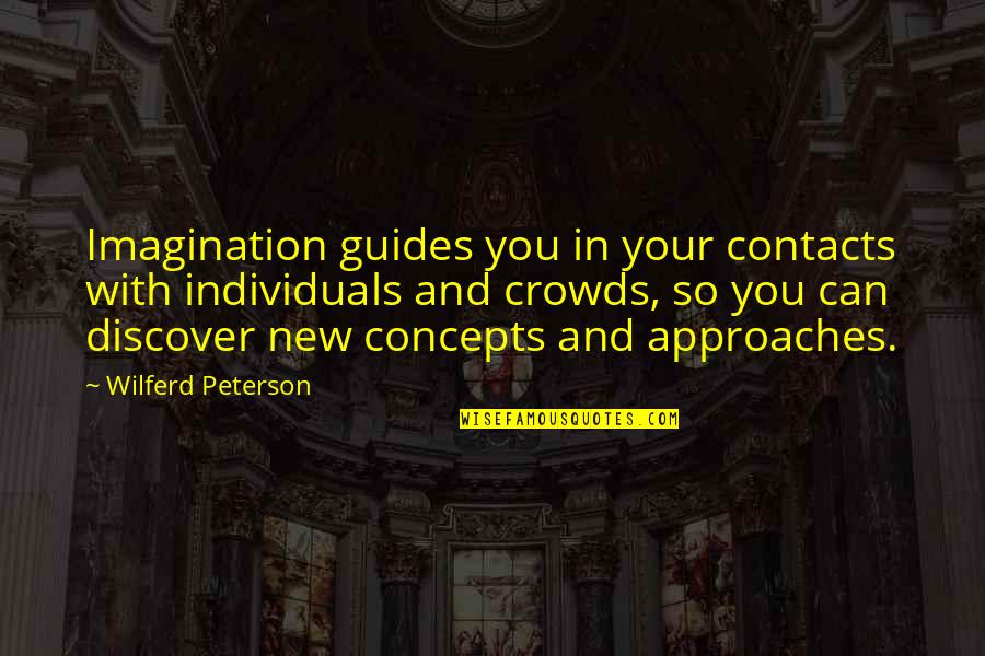 Identify And Describe Quotes By Wilferd Peterson: Imagination guides you in your contacts with individuals