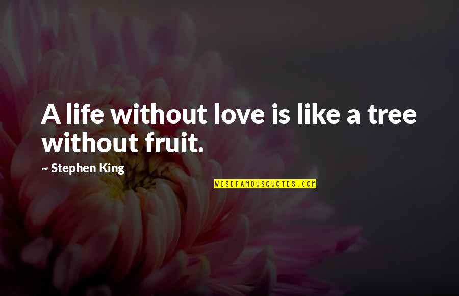 Identify Famous Quotes By Stephen King: A life without love is like a tree