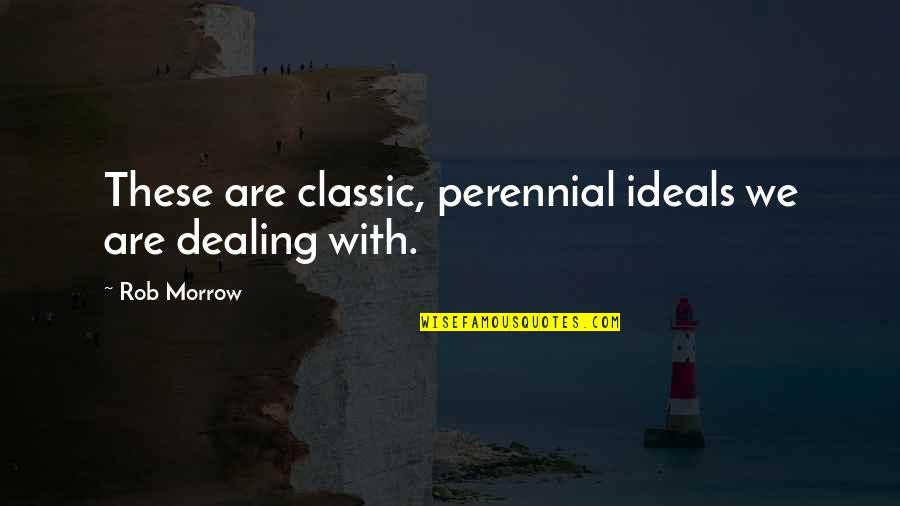 Identitas Sosial Quotes By Rob Morrow: These are classic, perennial ideals we are dealing