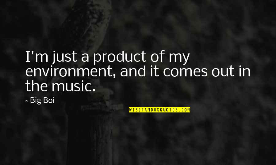 Identitate Quotes By Big Boi: I'm just a product of my environment, and