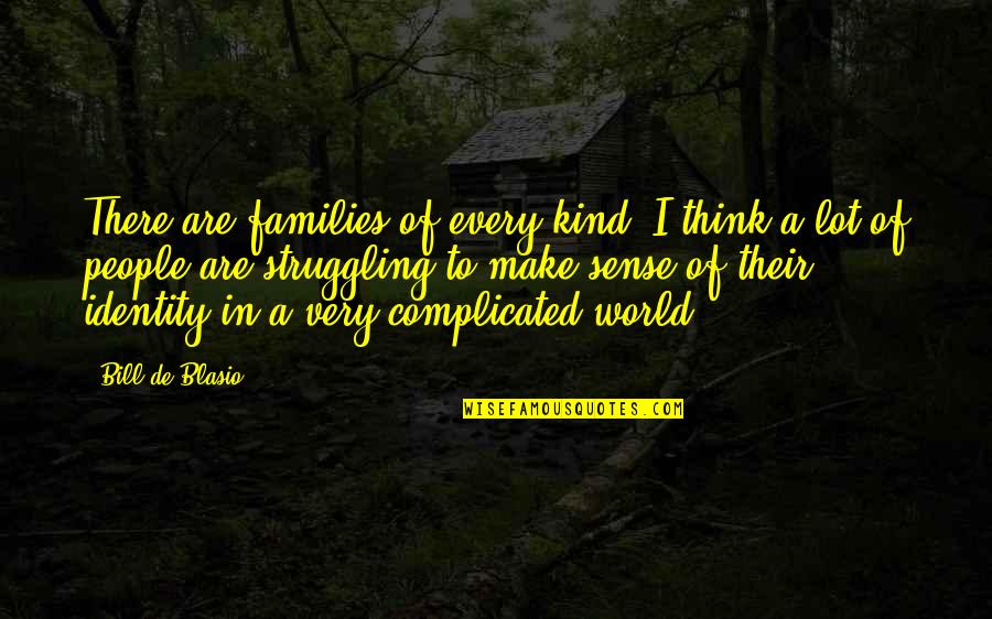 Identity In People Quotes By Bill De Blasio: There are families of every kind. I think