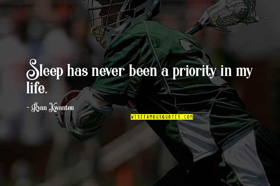 Ideograma Del Quotes By Ryan Kwanten: Sleep has never been a priority in my
