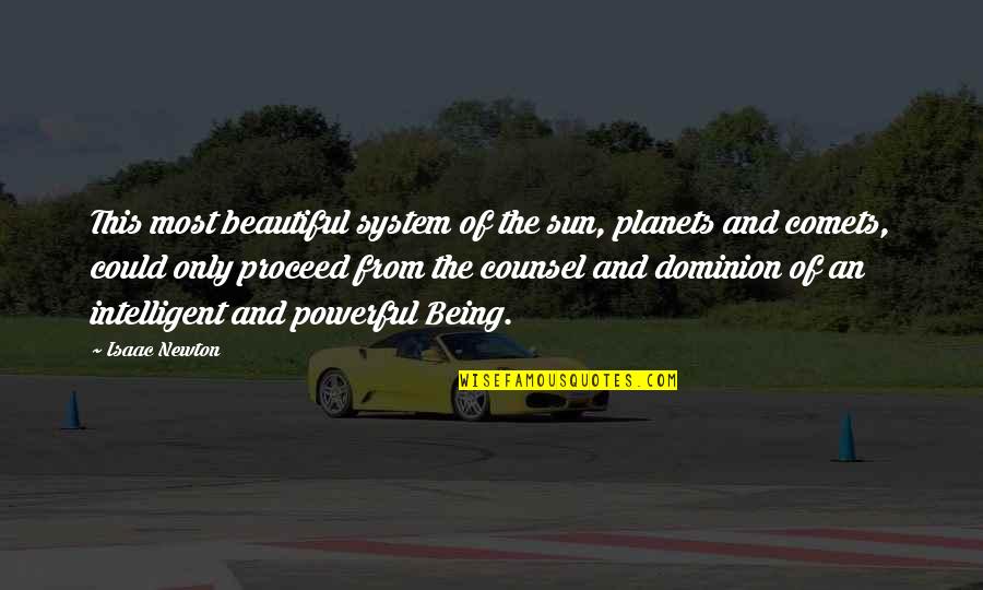 Id'ing Quotes By Isaac Newton: This most beautiful system of the sun, planets
