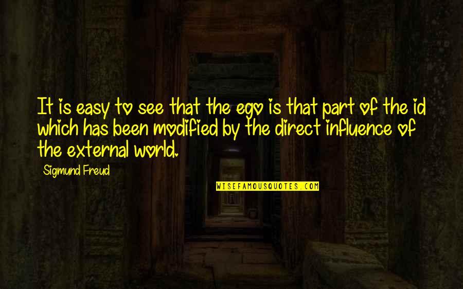 Id'ing Quotes By Sigmund Freud: It is easy to see that the ego