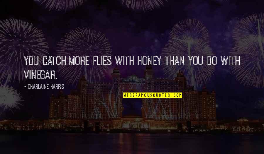 Idiom N Quotes By Charlaine Harris: You catch more flies with honey than you