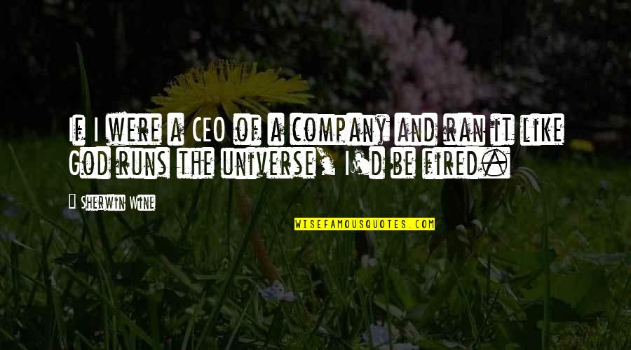 Idolater Synonym Quotes By Sherwin Wine: If I were a CEO of a company