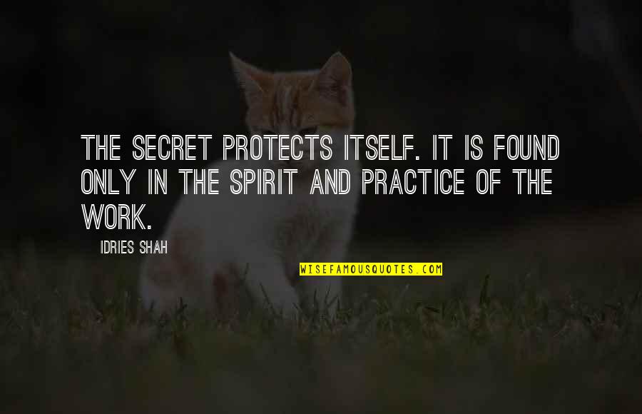 Idries Quotes By Idries Shah: The secret protects itself. It is found only