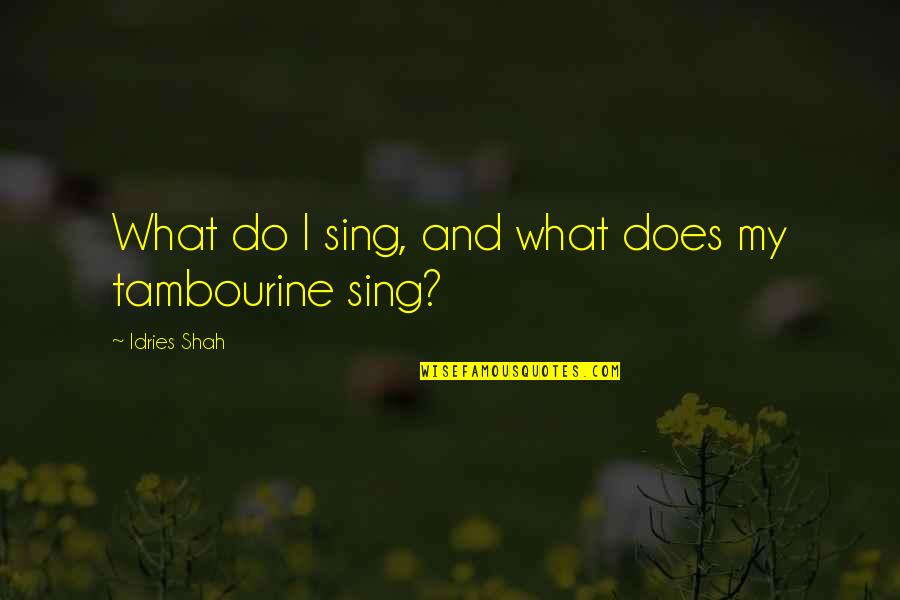 Idries Quotes By Idries Shah: What do I sing, and what does my