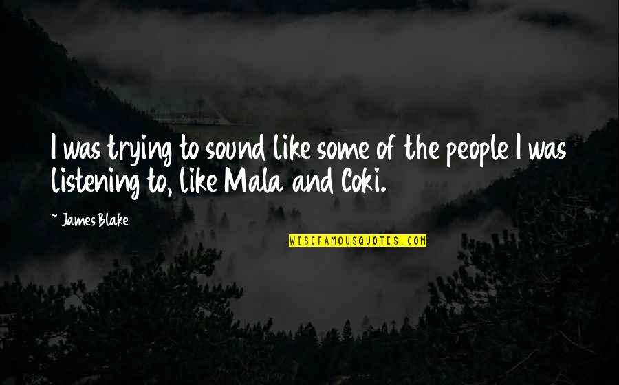 Idyllicism Quotes By James Blake: I was trying to sound like some of