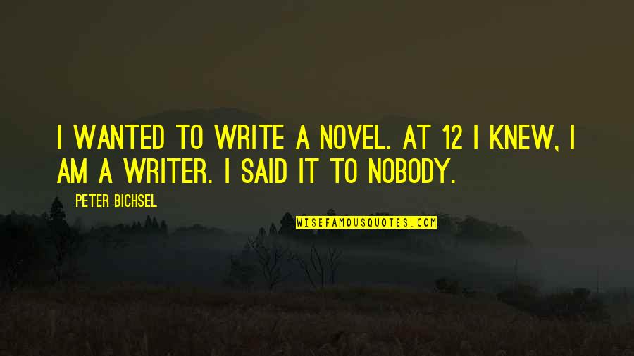 Iea Equestrian Quotes By Peter Bichsel: I wanted to write a novel. At 12