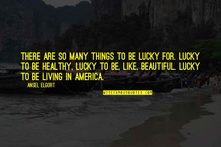 Ielts Essay Quotes By Ansel Elgort: There are so many things to be lucky