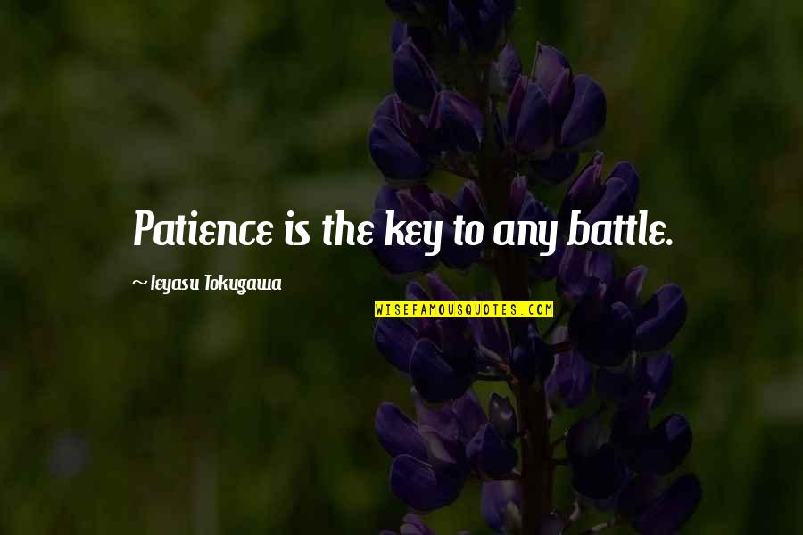 Ieyasu Tokugawa Quotes By Ieyasu Tokugawa: Patience is the key to any battle.