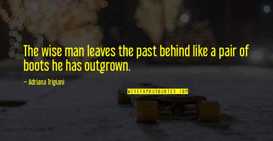 If He Leaves Quotes By Adriana Trigiani: The wise man leaves the past behind like