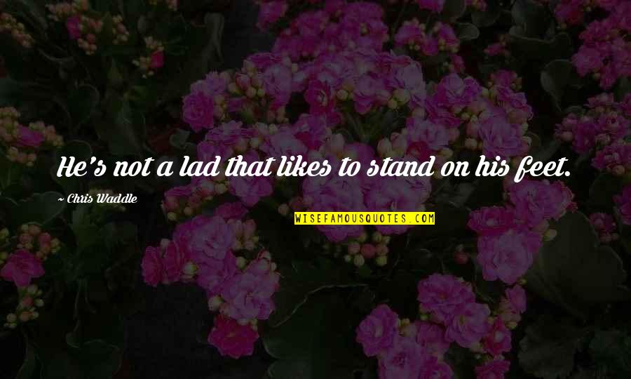 If He Likes You Quotes By Chris Waddle: He's not a lad that likes to stand