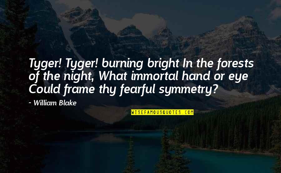 If He Wont Marry You Quotes By William Blake: Tyger! Tyger! burning bright In the forests of