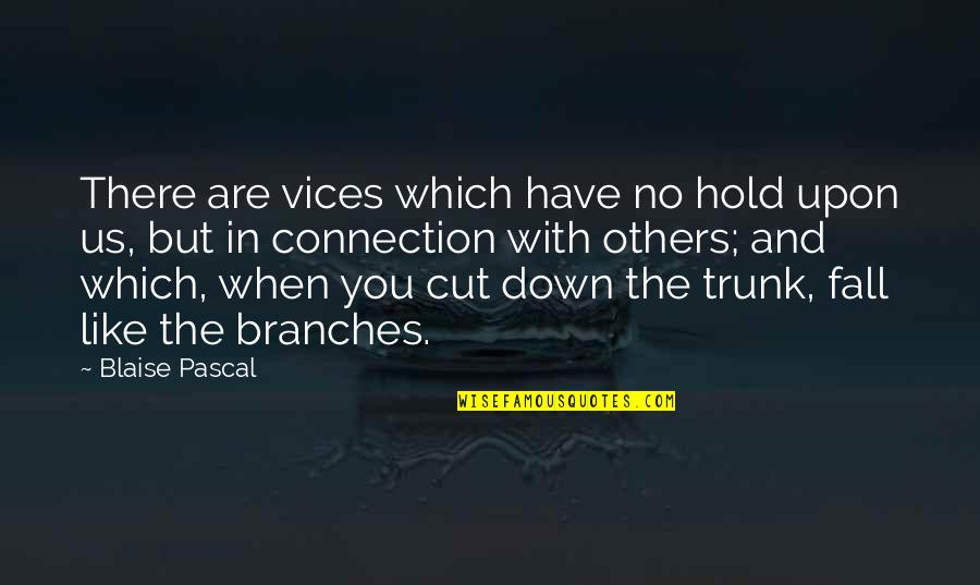 If I Fall Down Quotes By Blaise Pascal: There are vices which have no hold upon