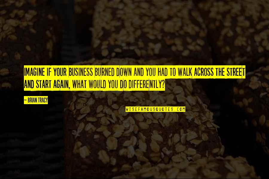 If I Had It To Do All Over Again Quotes By Brian Tracy: Imagine if your business burned down and you If I Had It To Do All Over Again Quotes By Brian Tracy: Imagine if your business burned down and you