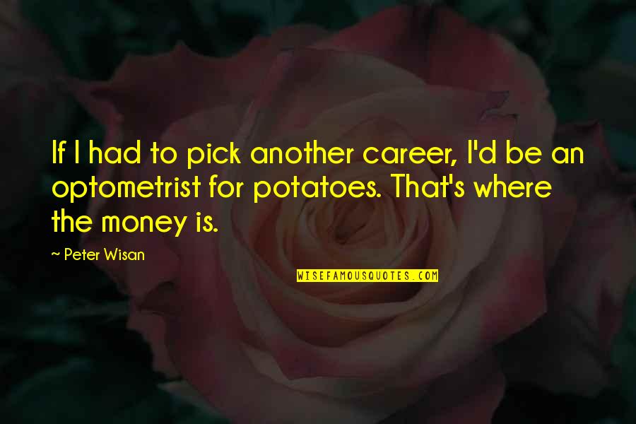 If I Had Money Quotes By Peter Wisan: If I had to pick another career, I'd