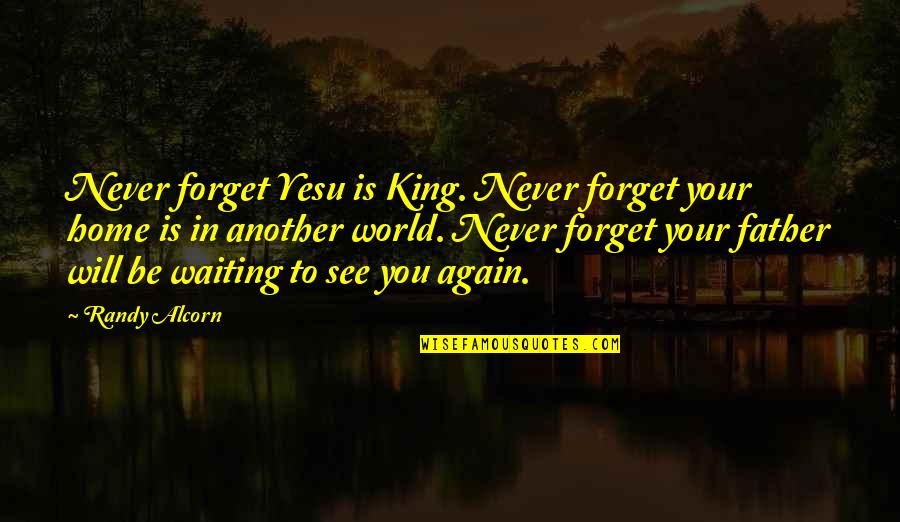 If I Never See You Again Quotes By Randy Alcorn: Never forget Yesu is King. Never forget your