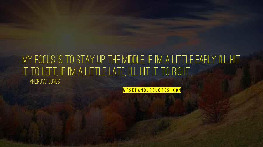 If I Stay Quotes By Andruw Jones: My focus is to stay up the middle.