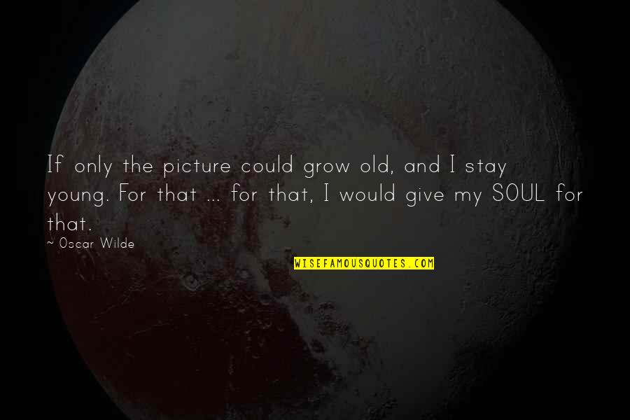 If I Stay Quotes By Oscar Wilde: If only the picture could grow old, and