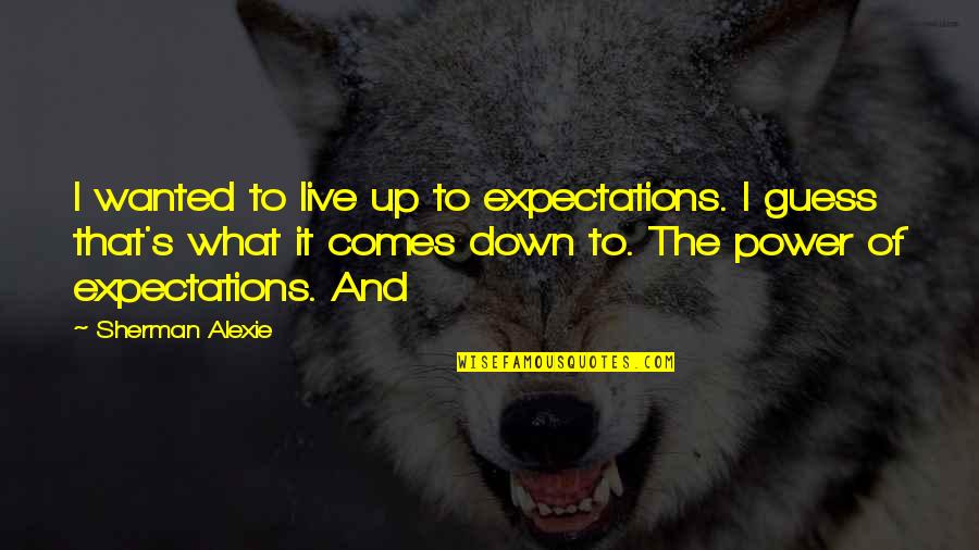 If Its Meant To Be Let It Go Quote Quotes By Sherman Alexie: I wanted to live up to expectations. I If Its Meant To Be Let It Go Quote Quotes By Sherman Alexie: I wanted to live up to expectations. I