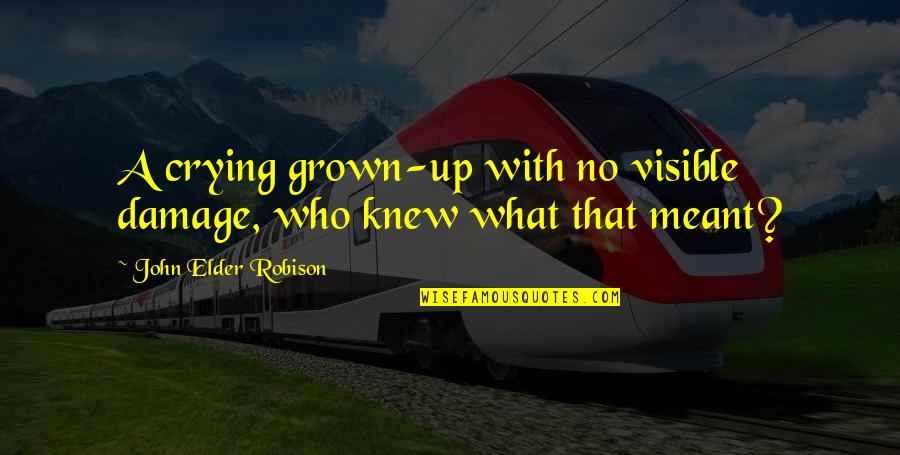 If It's Not Meant To Be Quotes By John Elder Robison: A crying grown-up with no visible damage, who