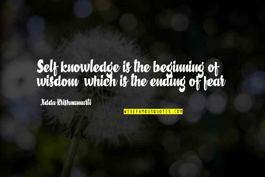 If Only Wiki Quotes By Jiddu Krishnamurti: Self-knowledge is the beginning of wisdom, which is