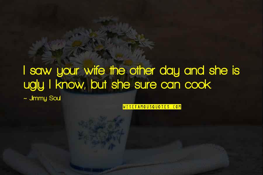 If She Can't Cook Quotes By Jimmy Soul: I saw your wife the other day and