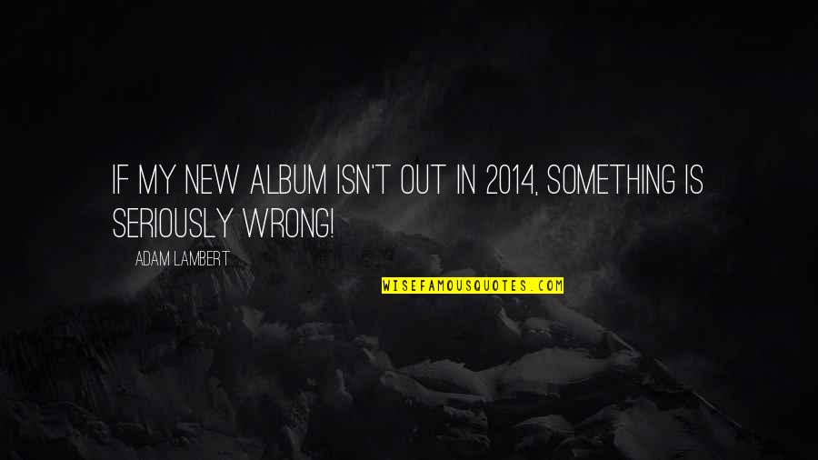If Something Is Wrong Quotes By Adam Lambert: If My New Album Isn't Out in 2014,