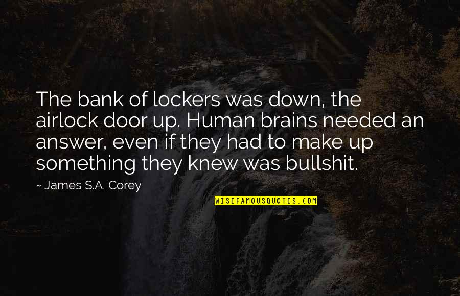 If They Knew Quotes By James S.A. Corey: The bank of lockers was down, the airlock