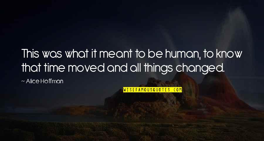 If Things Are Meant To Be Quotes By Alice Hoffman: This was what it meant to be human,